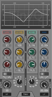 TinyQ - free 4-band EQ plugin