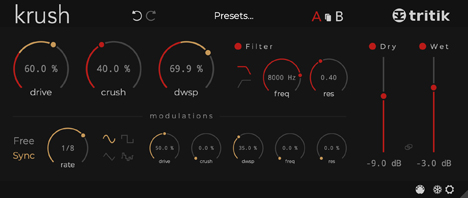 Krush - free Bit-crusher plugin