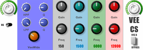 VeeCS - free Mini-channel  strip plugin