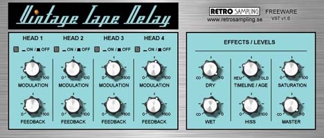 Vintage Tape Delay - free Tape delay plugin