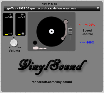 VinylSound - free Vinyl pops and clicks plugin