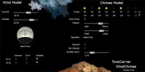 Wind Chimes - free Wind / chimes MIDI simulator plugin