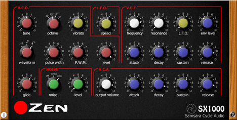 ZEN SX1000 - free Single osc synth plugin