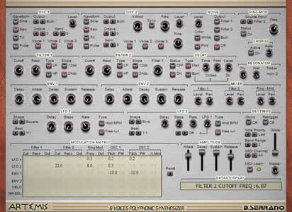 Artemis - free Analog synth plugin