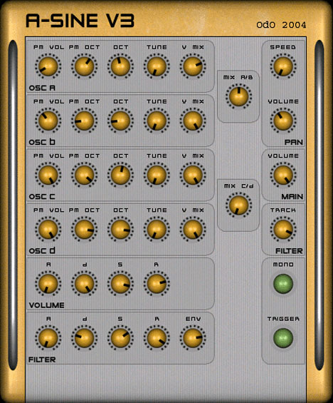 A-sine - free 4 osc FM synth plugin