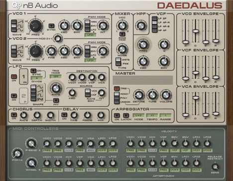 Daedalus - free Analog synth plugin