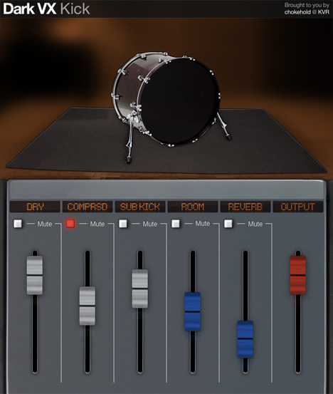 Dark VX Kick - free Acoustic bass drum plugin