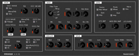 DRAKQS - free Analog synth plugin
