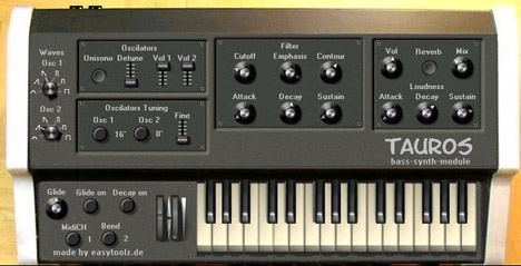 easy-tauros - free Moog Taurus emulation plugin