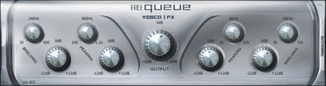 freeQueue - free 4 band EQ plugin