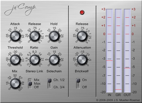 jsComp - free Hard-knee compressor plugin
