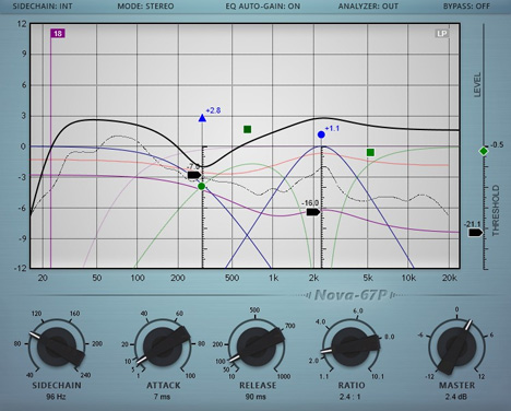 Nova-67P - free Dynamic equalizer plugin
