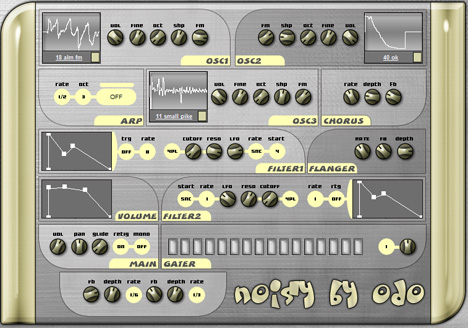 Noisy - free 3 osc waveforms synth plugin