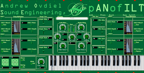 pANoFILt - free Phase distortion bass synth plugin