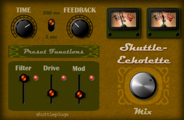 Shuttle-Echolette - free Vintage delay plugin