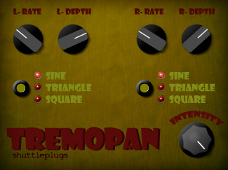 Tremopan - free Dual tremolo plugin
